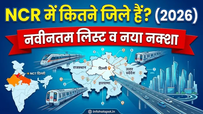 NCR में शामिल जिलों की 2026 की नवीनतम सूची और नक्शा