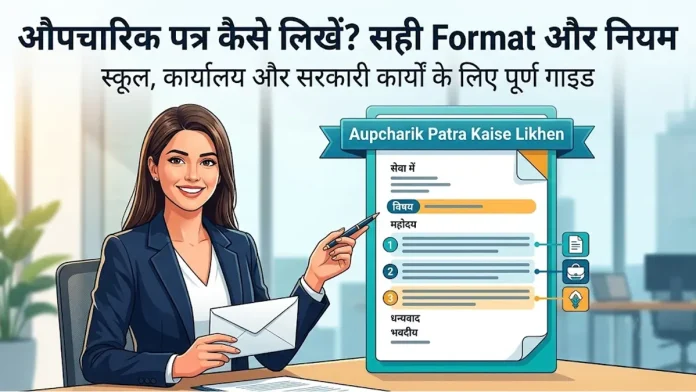 aupcharik patra kaise likhe