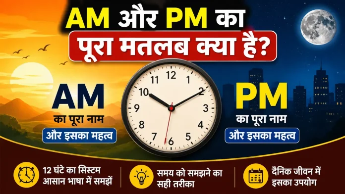 AM aur PM ka pura matlab aur mahatva