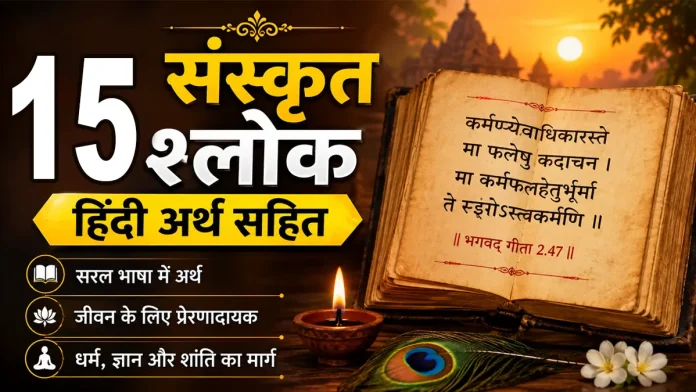 15 sanskrit shlok hindi arth sahit