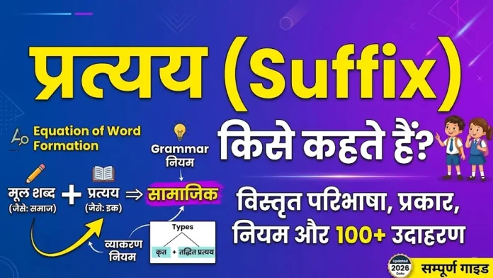 pratyay suffix kise kehte hai